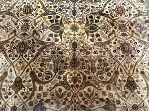 Indo Persian Rug 8x10, Teawash Bidjar Carpet, Allover Pattern