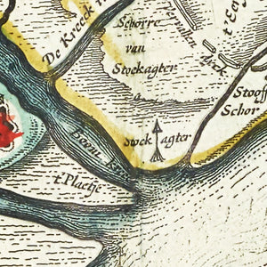 Vintage Map of Antwerp, Belgium 1665