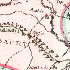 Vintage Map of Western Flanders, Belgium 1665