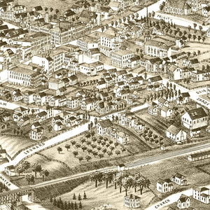 Vintage Map of Lowville, New York 1885