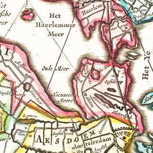 Vintage Map of Holland 1665