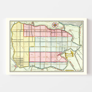 Vintage Map of Beemster, Holland 1665
