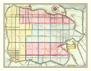 Vintage Map of Beemster, Holland 1665