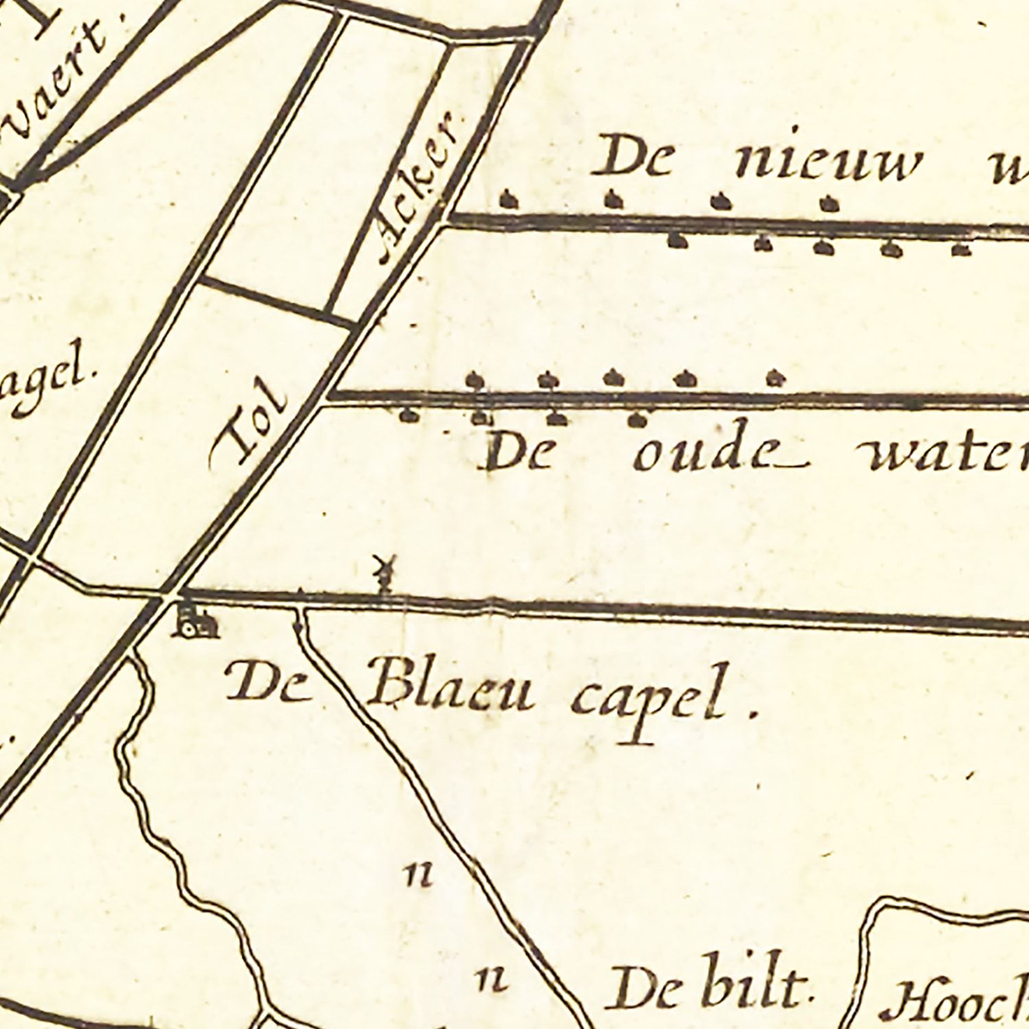 Vintage Map of Utrecht, Holland 1665
