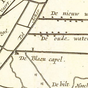 Vintage Map of Utrecht, Holland 1665