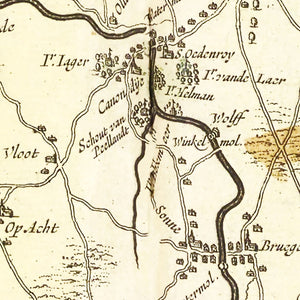 Vintage Map of Brabant, Holland 1665