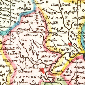 Vintage Map of the United Kingdom 1665