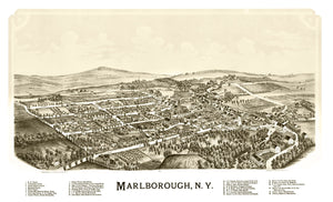Vintage Map of Malborough, New York 1891