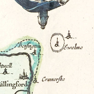 Vintage Map of Berkshire 1665
