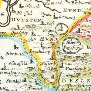 Vintage Map of Gloucestershire 1665