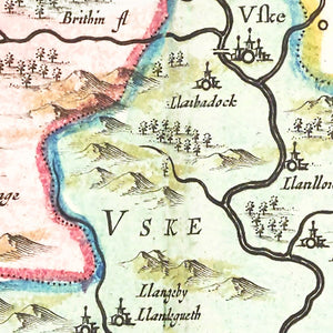Vintage Map of Pembrokeshire 1665