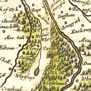Vintage Map of Moravia, Scotland 1665