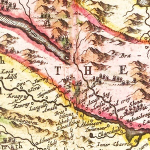 Vintage Map of the Scottish Highlands 1665