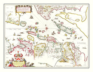 Vintage Map of Lorne, Scotland 1665