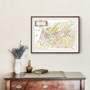 Vintage Map of Loch Ness, Scotland 1665
