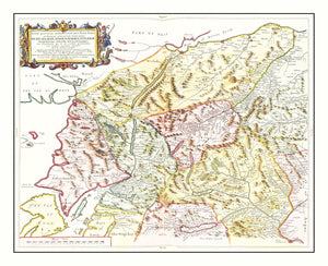 Vintage Map of Loch Ness, Scotland 1665