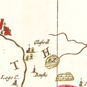 Vintage Map of Angus, Scotland 1665