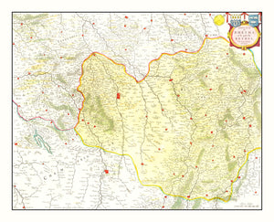 Vintage Map of Champagne Region of France, 1665