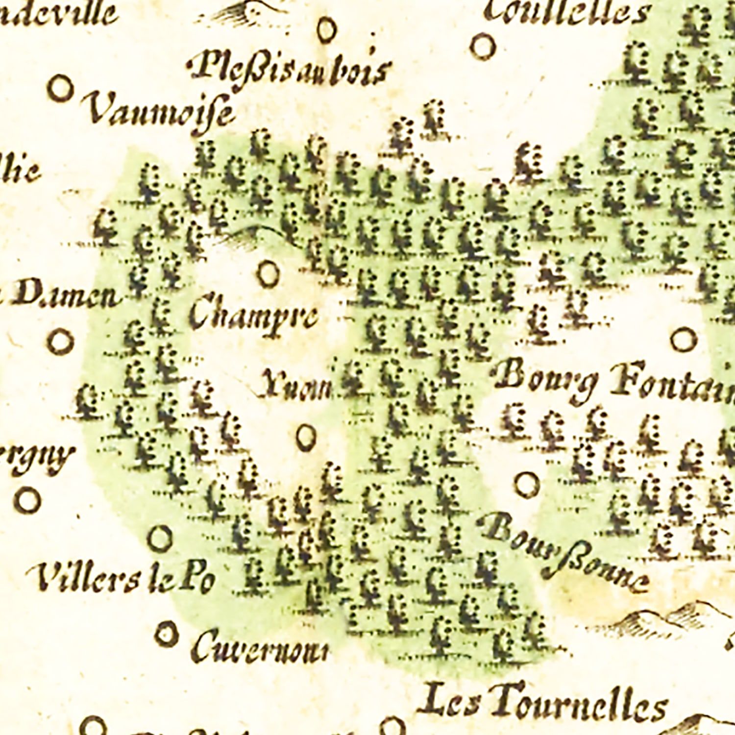 Vintage Map of Valois, France 1665