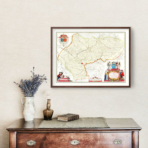 Vintage Map of Ile-de-France 1665