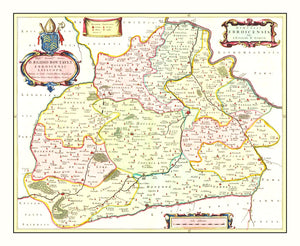 Vintage Map of France 1665