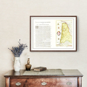 Vintage Map of Bordeaux, France 1665
