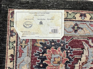 Indo Persian Rug 8x10, Nourison Carpet, Floral, Hand Knotted Vintage Wool Rug