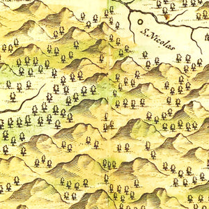 Vintage Map of the Savoy Region 1665