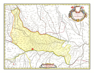 Vintage Map of Cremona, Italy 1665