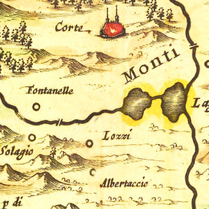 Vintage Map of Corsica, France 1665