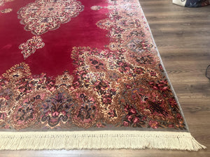 Karastan Rug 8.8 x12 Red Kirman #762, Original 700 Series, Vintage Karastan Carpet, Discontinued Karastan Rug, Karastan Wool Area Rug