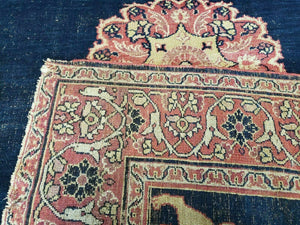 4' X 6' Antique Handmade Turkish Ghiordes Wool Rug Veg Dyes Organic Lion Nice