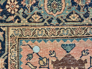 Rare Persian Sarouk Farahan Rug 9x15 – Antique Wool Carpet, Signed By Master Weaver