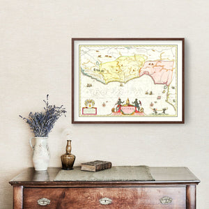 Vintage Map of Guinea 1665