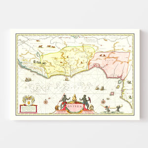 Vintage Map of Guinea 1665