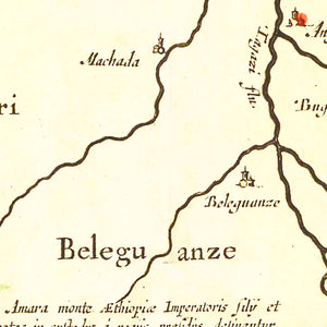 Vintage Map of Northern Ethiopia 1665