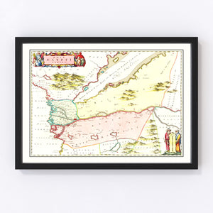 Vintage Map of Egypt 1665
