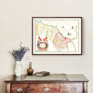 Vintage Map of Morocco 1665