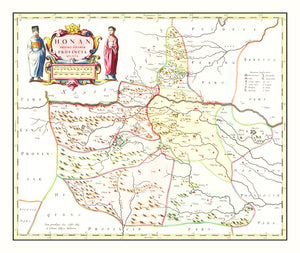Vintage map of Honan (Henan), China 1665