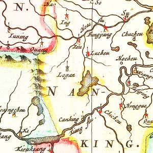 Vintage Map of China 1665