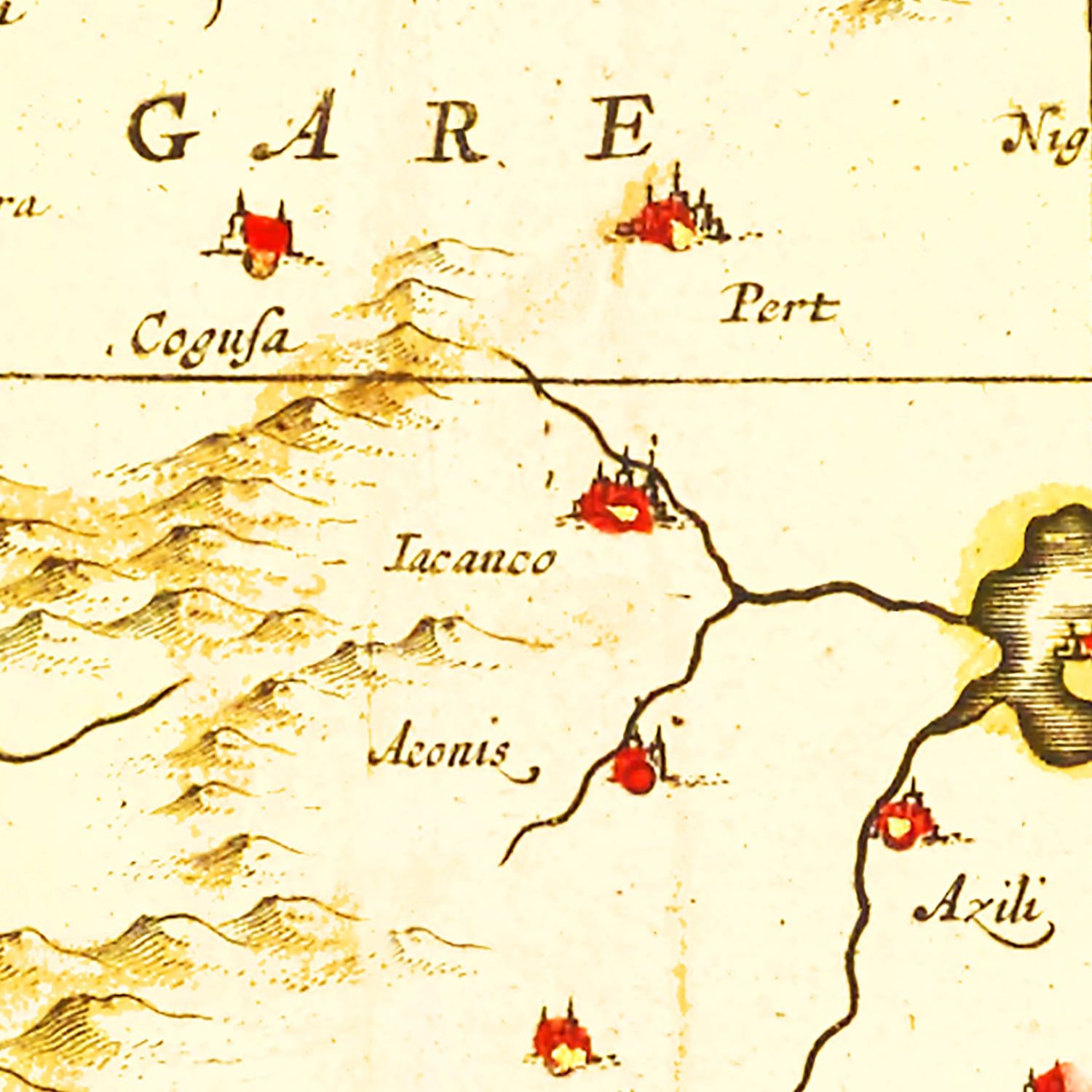 Vintage Map of Turkey 1665