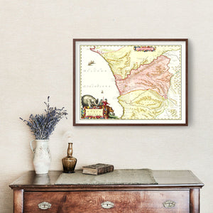 Vintage Map of Congo 1665