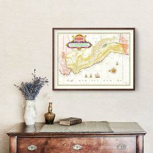 Vintage Map of Peru 1665