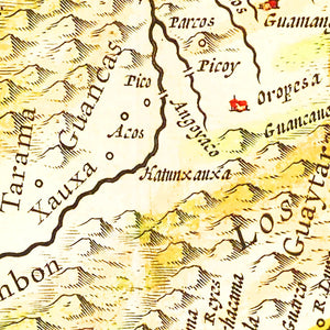 Vintage Map of Peru 1665