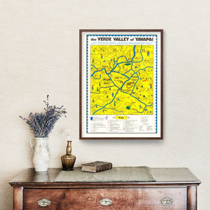 Vintage Verde Valley, AZ Map 1950