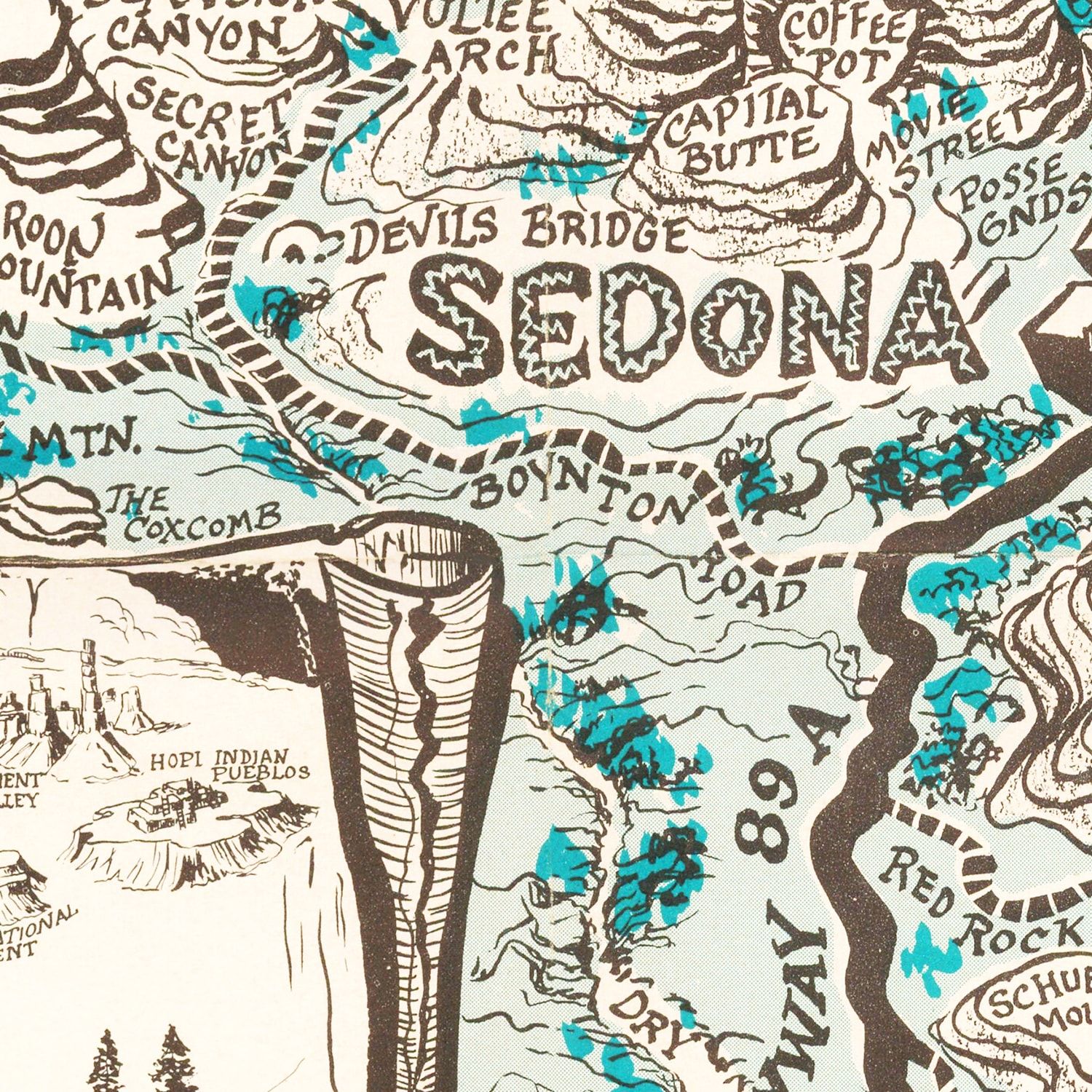 Vintage Sedona Map 1958