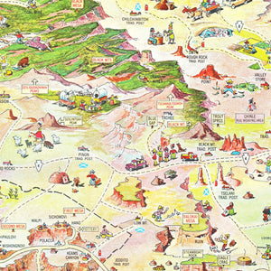 Vintage Map of Navajo Land 1960
