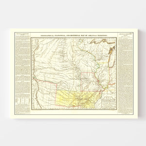 Vintage Map of Arkansas 1822