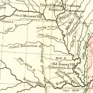 Vintage Map of Arkansas 1822