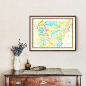 Vintage Map of Arkansas 1836